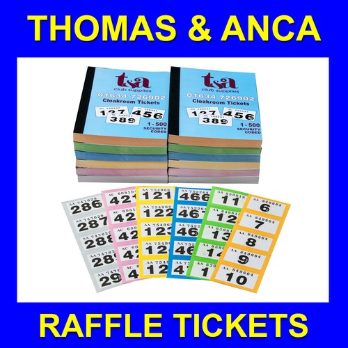 Raffle books cloakroom tickets - raffle,