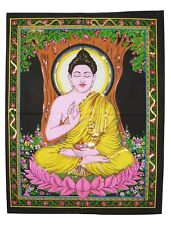* Indian Hindu Buddhist Buddha Sequined Wall Hanging * Fair Trade * 56 x 72 cm