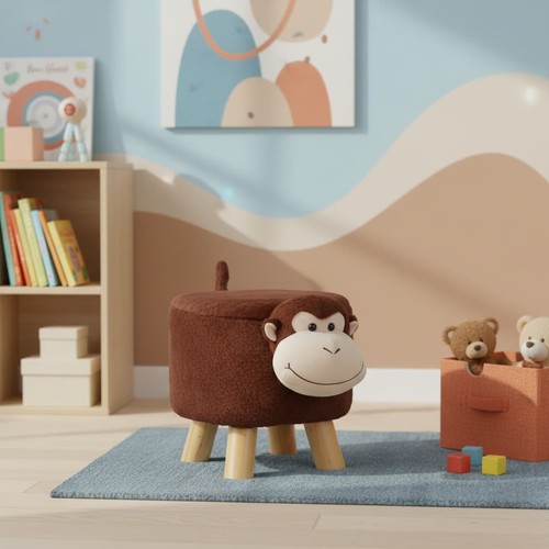 Kids wooden animal stool chair - kids,