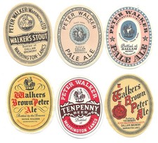 Beer Labels: 6 x Peter Walker, Warrington