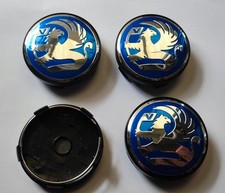 4x Vauxhall Alloy Wheel Hub Centre Cap Set of 4 Caps 3D Logo 60mm Blue Silver