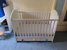 White Ikea Gonatt cot bed