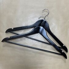 50 BLACK Wooden Coat Hangers