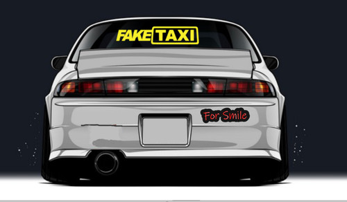 Fake taxi sticker - fake,