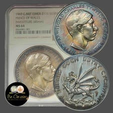 Commemorating the Investiture of Charles,Prince of Wales, 1969 - NGC MS64