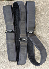 3 x MOD Police Black Belt with metal Belt Buckles sizes roughly 40"
