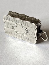 Antique Silver Gilt Victorian Vinaigrette Bham 1856 Alfred Taylor with Sponge