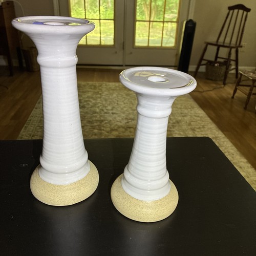 Porcelain candlestick holders - porcelain,