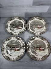 Johnson Brothers The Friendly Village The School House 4 Dinner Plates 24.5cm