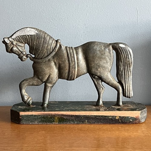 Antique cast iron horse - antique, door