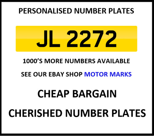 2272 cherished number plate - jl,