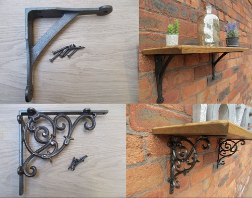 Pair shelf support metal - of,
