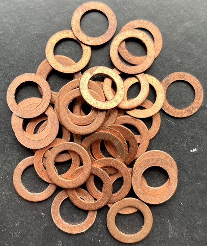 M10 copper washers 16mm d - m10, o/d