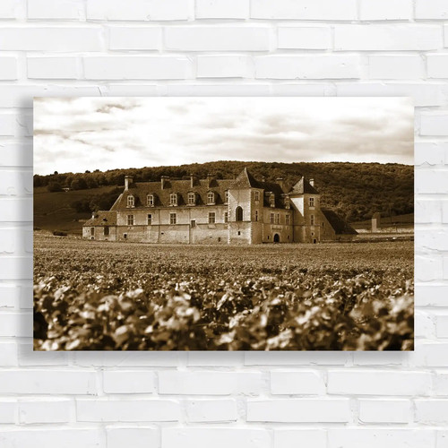 Elegant french chateau sepia - french,