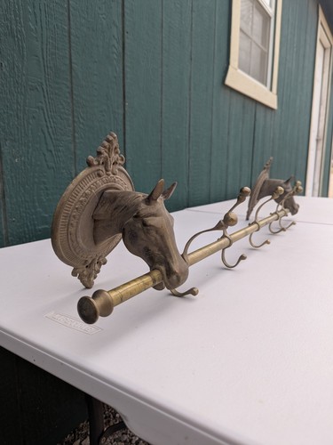 Vintage brass double - brass, horse