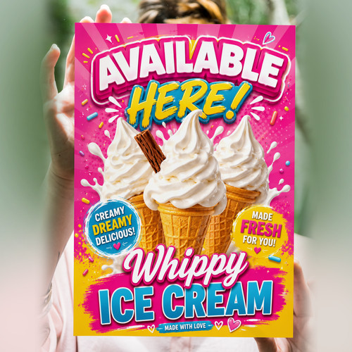 Whippy ice cream sold here - cream,