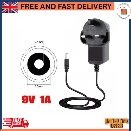 Power supply 9v adaptor - supply, uk