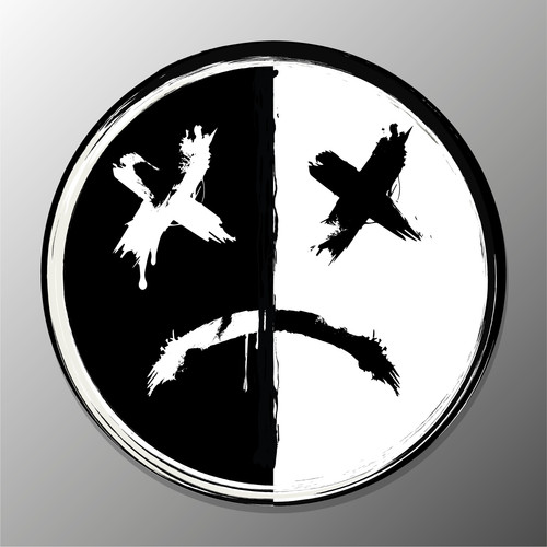 Not smiley face sticker - so,