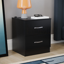 SALE 2 Drawer Bedside Table Chest Cabinet Storage Unit Bedroom Black