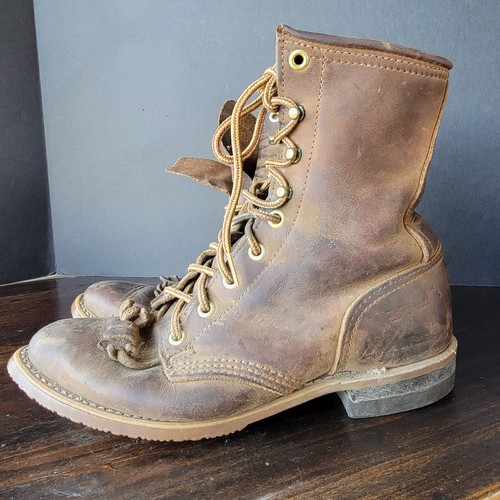 Brown leather fringe - , double