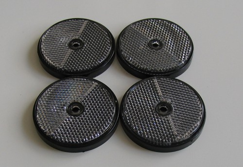 Round clear reflector - clear, side