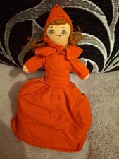  Vintage. Red Riding Hood And Grandma. Topsy Turvy Rag Doll. 7".Please See Descr