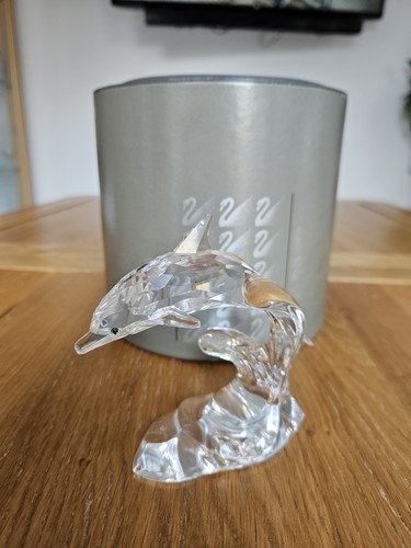 Swarovski crystal dolphin - crystal, on