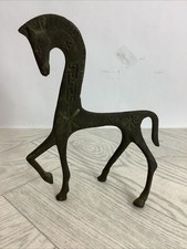 Vintage Cast Patinated Etruscan Horse After Frederick Weinberg MCM 60s @hc#AE