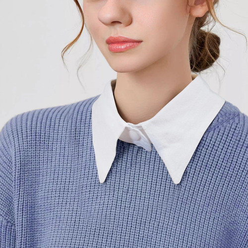 Fake detachable white collar - detachable,