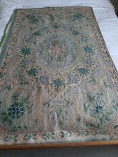 Indian Wool Crewel Throw/rug 5ft X 3ft. Never Used.been Stored