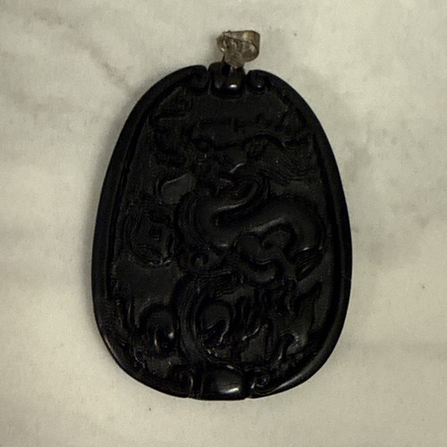 Chinese carved black jade - chinese,