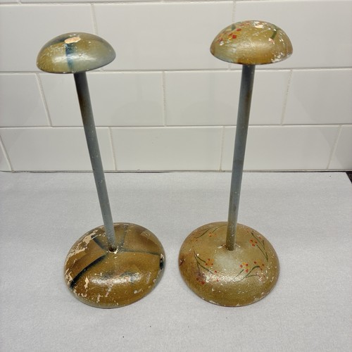 Hat stand antique painted wood - hat,