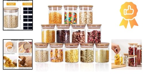 Set clear glass - of, jars
