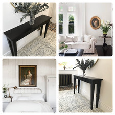 Lombok Narrow Compact Console Hall Table w/drawers Solid Brass handles CAN DEL