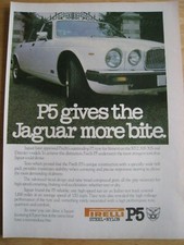 PIRELLI P5 JAGUAR XJ12 XJ6 XJS  POSTER ADVERT READY TO FRAME A4 SIZE L