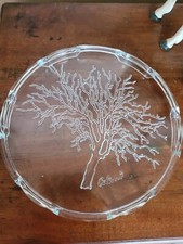 1970s vintage Art Glass tree design Plate by Luigi Colani for Ritzenhoff Germany