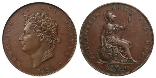 George 1826 proof - george, iv