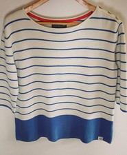 Joules White & Blue Striped