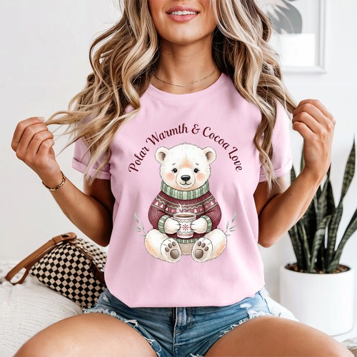 Cute polar bear - bear, t-shirt