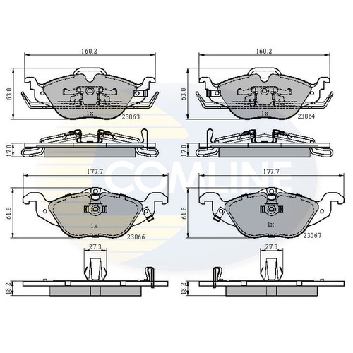 Brake pads set - pads, for