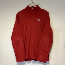 The North Face Red Quarter Zip Polartec Fleece - Men’s Large