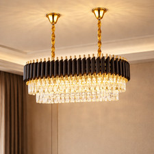 Modern Gold Crystal Chandelier