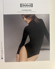 WOLFORD Colorado Bodysuit Black Long-sleeved Body Turtleneck - M