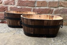 Set rustic wooden oval - set,
