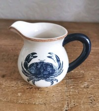 Ceramic Blue Crab Milk Jug