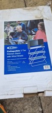 Gelert Collapsible 3-Tier Kitchen Stand with Wind Shield