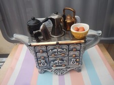 VINTAGE BLUE FRENCH STOVE ARGAR TEAPOT SWINESIDE? CARDEW? PLS READ