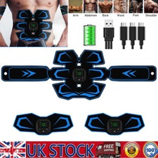 USB Rechargeable EMS Abdominal Muscle Toning Trainer ABS Stimulator Toner Belt