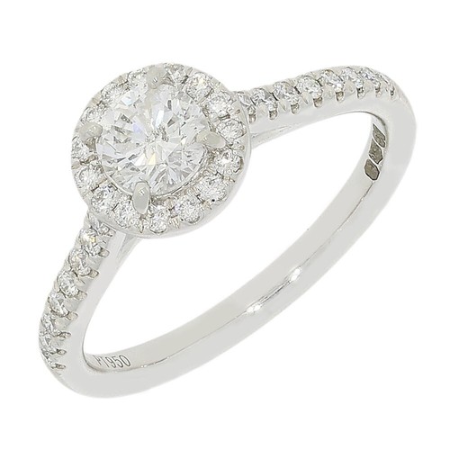 Diamond halo cluster ring - halo,