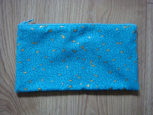 Handmade pencil case - ,, blue